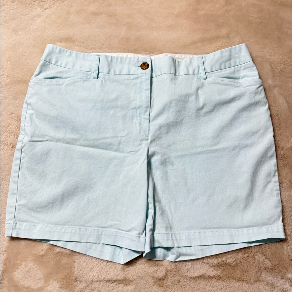 Lands' End Women's Pastel Blue Bermudas
